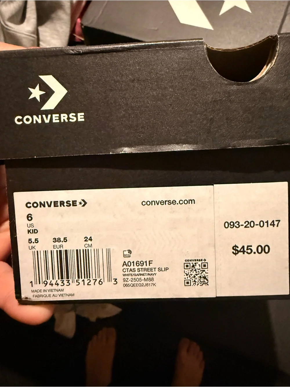 Converse branded black